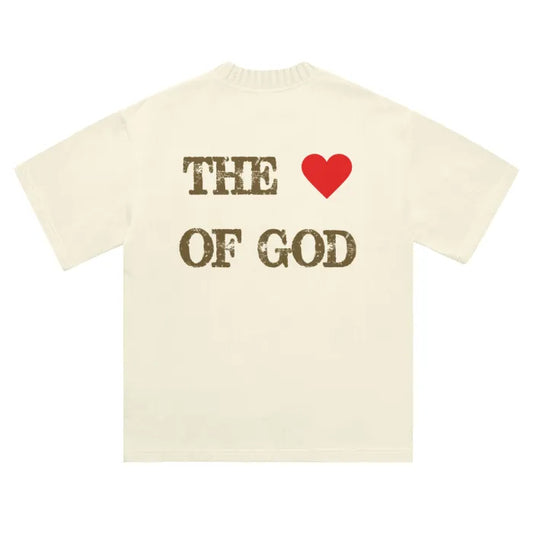 Cream Love of God Knitted Tee