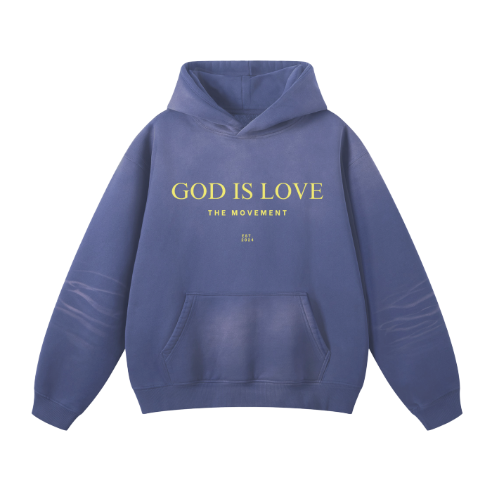Sky Blue God is Love TM Hoodie