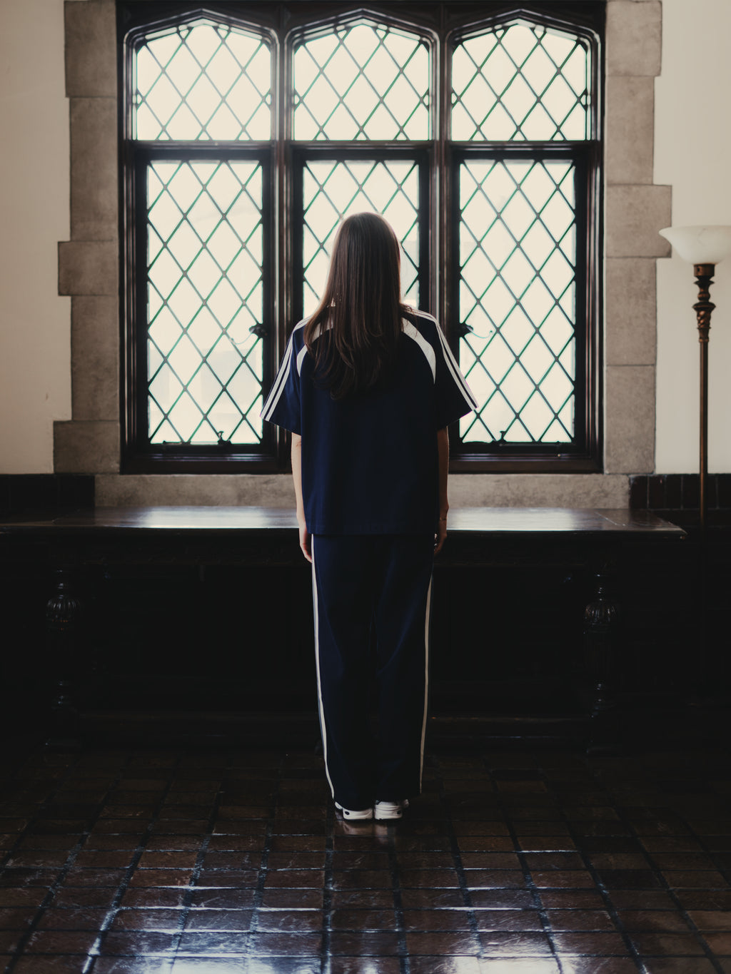 Blue Contrast Side Swiped Sweatpants