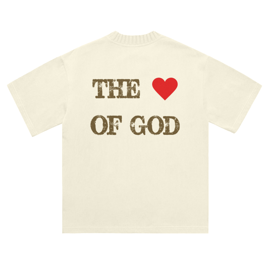 Cream Love of God Knitted Tee