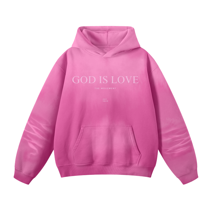 Rose Pink God is Love TM Hoodie