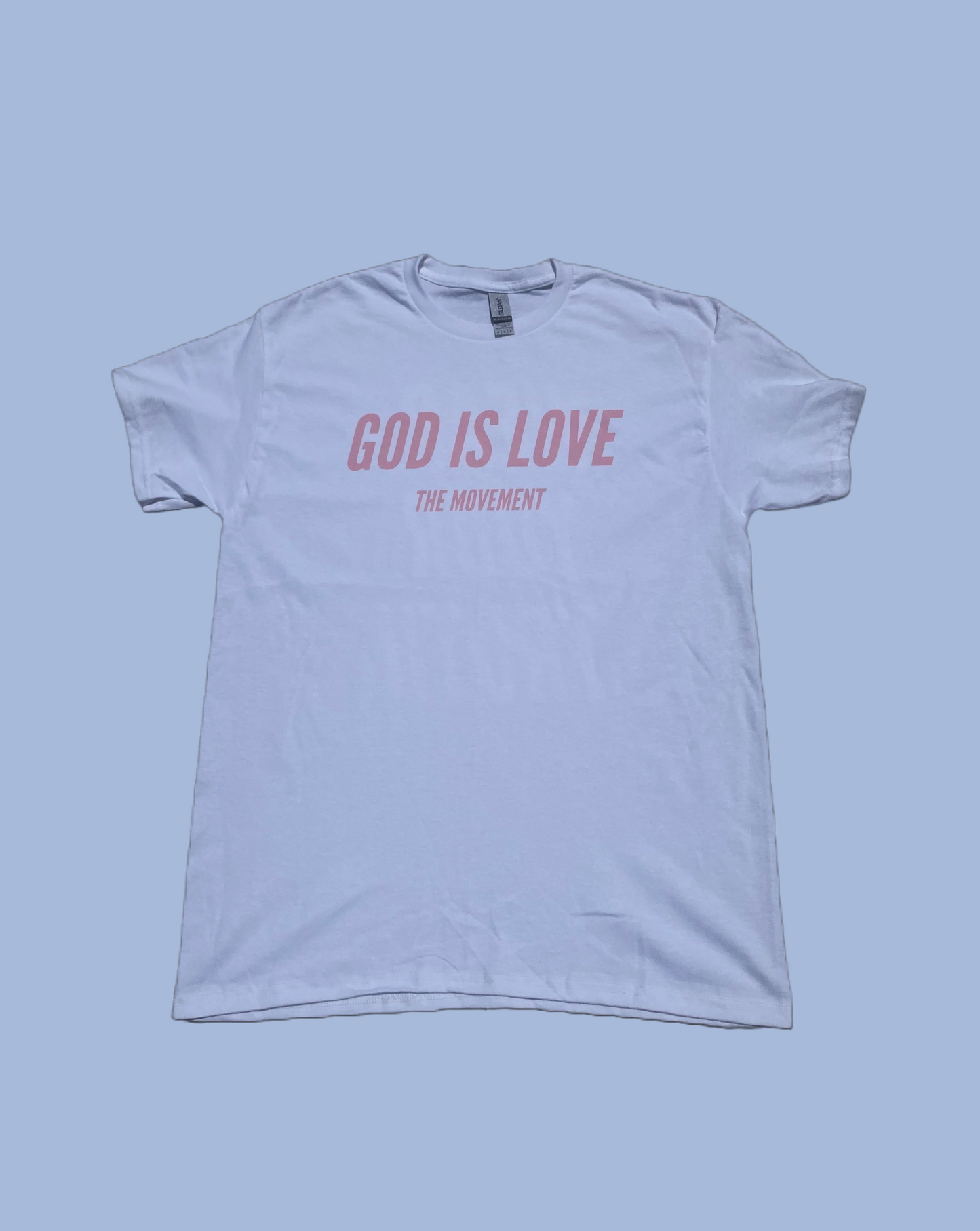 GOD IS LOVE TM White and Pink Tee